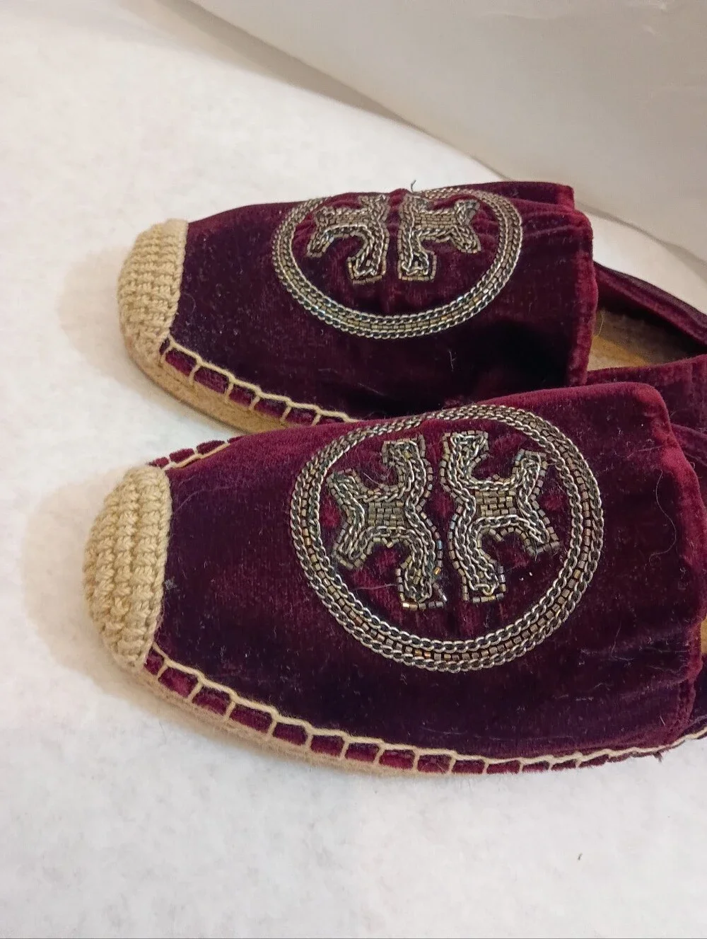Tory Burch velvet Women's espadrilles Size 9.5